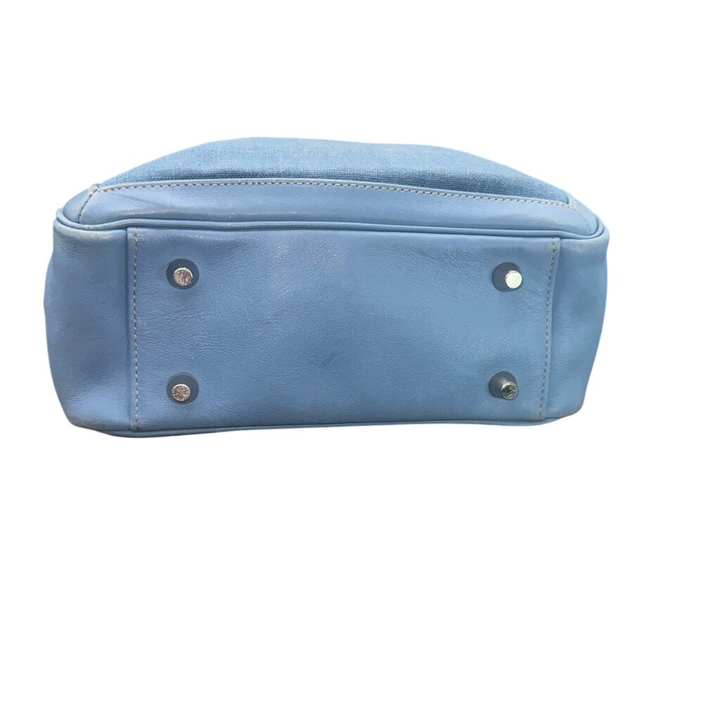 Coach Soho Light Blue Leather & Canvas Tote Bag Costa Rica No A1P-9429 vintage - Picture 6 of 16
